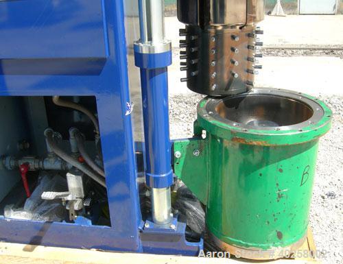 Used Drais SuperFlow high performance perl mill, model DCP-SF170C. 15 liter (3.9 gallon) carbon steel jacketed bowl 14 3/8" diameter x 19" deep rated 5 bar (72 psi) at 98 deg C (208 F).  Bowl has sta...