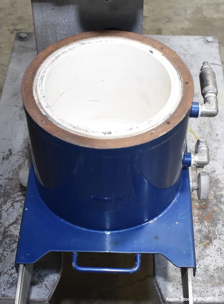 Used- Union Process Szegvari Attritor. Approximate 8" diameter x 7-1/2" deep ceramic lined jacketed bowl. Mixing agitator ap...