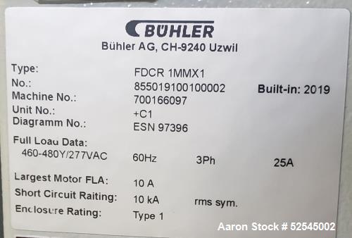 Used-Buhler Micro Media X1 Nano Mill