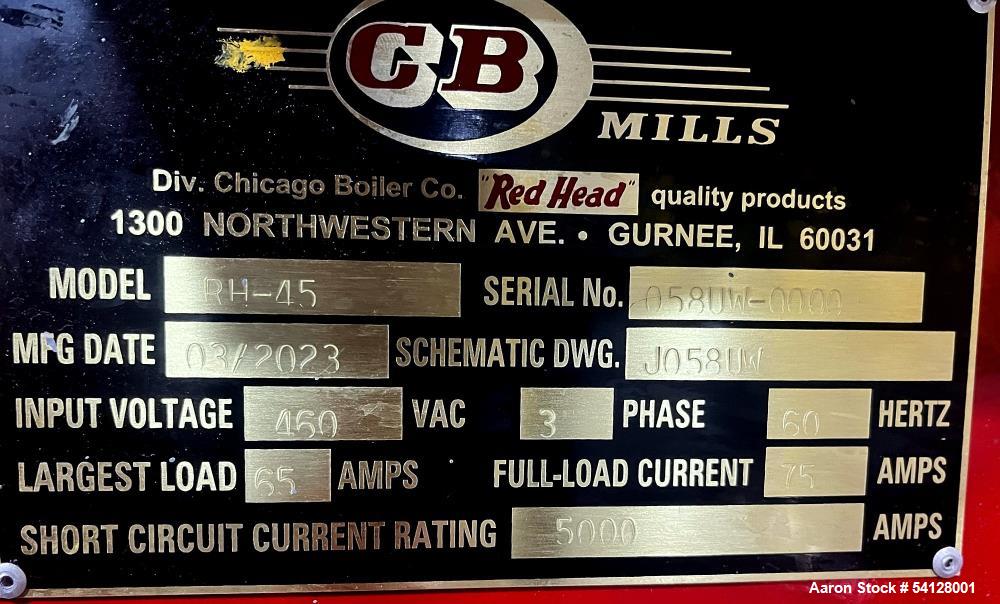 CB Mills RH Series Horizontal Media Mill – Model RH-045 for Sale