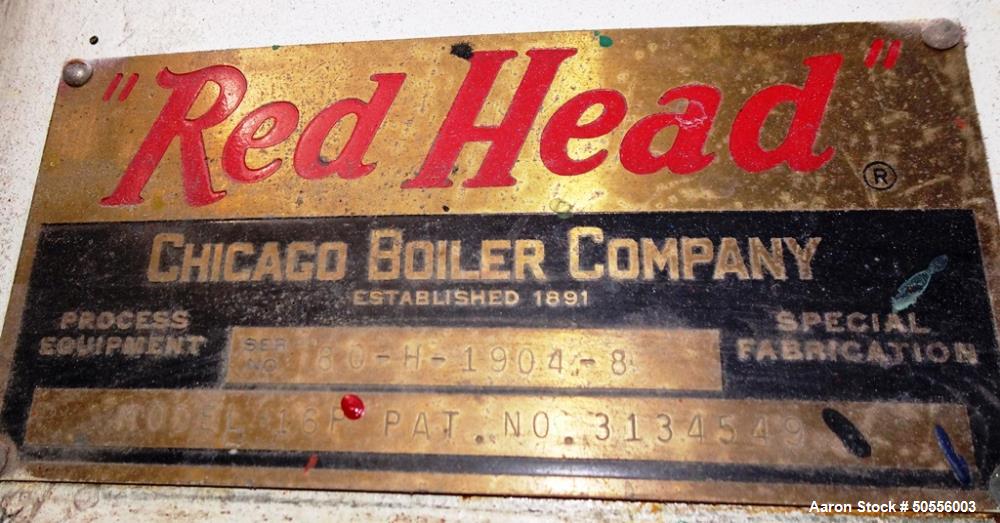 Used Chicago Boiler "Red Head" Model 16-P Vertical Grinding Mill.