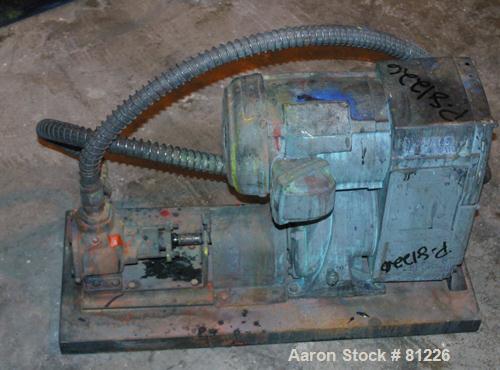 USED: Eiger horizontal media mill, model 20L-H-EXP, tool steel. 10" diameter x 18" long jacketed chamber. 5.2 gallon capacity. (5) 7" diameter discs. Driven by a 25 hp, 3/60/230/460 volt, 1760 rpm XP...