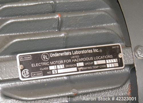 Used Eiger Machinery Mini Motor Media Mill, model MKII-M250-VSE-EXP, 304 stainless steel. Horizontal jacketed chamber approximately 2’’ diameter x 6’’ long. Sample size 50-120 mls, bead charge 20-40 ...