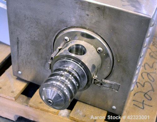 Used Eiger Machinery Mini Motor Media Mill, model MKII-M250-VSE-EXP, 304 stainless steel. Horizontal jacketed chamber approximately 2’’ diameter x 6’’ long. Sample size 50-120 mls, bead charge 20-40 ...