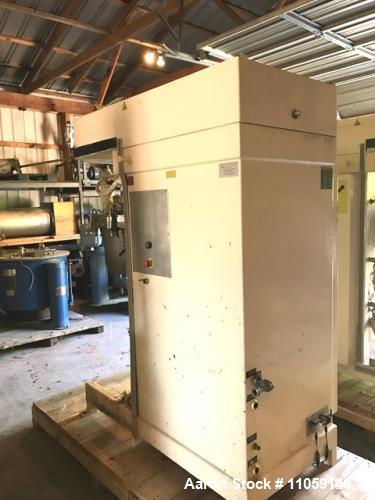 Used Fryma Coball Mill, Model MS-50. High performance annular gap bead mill for sub-micron milling. Capacity: 4 m3/hr. Capacity size 3 gallon(11.4 liter). Capacity range approximately: 150-1000kg/hr....