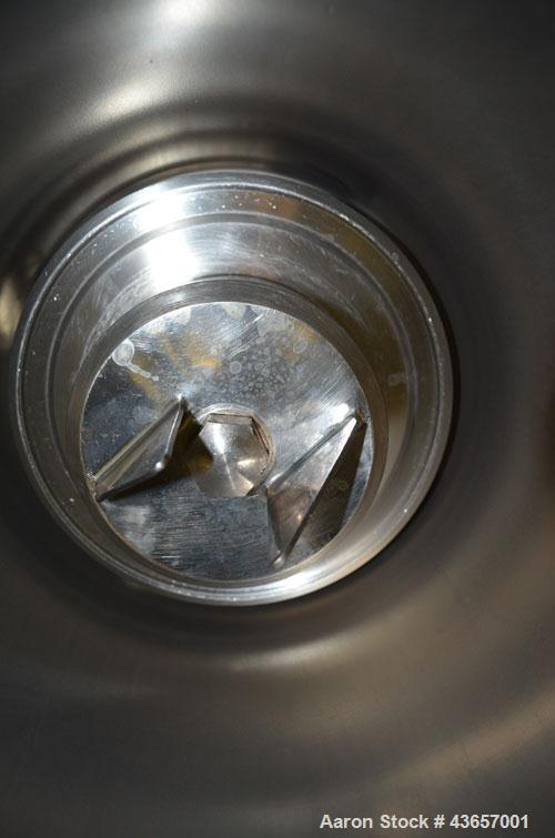 Used Fryma CoBall Annular Gap Bead Mill, Model MS-50. 316 Stainless steel product contact areas. Jacketed bowl, grinding volume 8 liter (2.11 gallon). Jacket rated 3 bar (43.5 psi). Approximate throu...