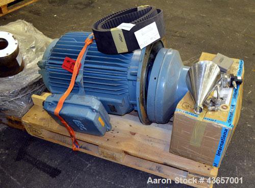Used Fryma CoBall Annular Gap Bead Mill, Model MS-50. 316 Stainless steel product contact areas. Jacketed bowl, grinding volume 8 liter (2.11 gallon). Jacket rated 3 bar (43.5 psi). Approximate throu...