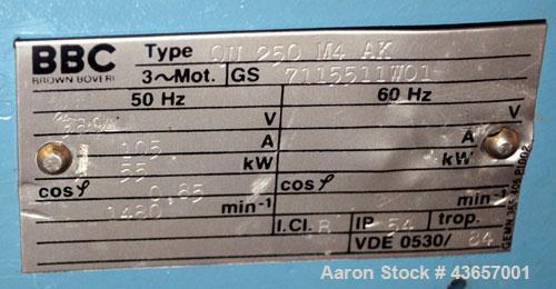 Used Fryma CoBall Annular Gap Bead Mill, Model MS-50. 316 Stainless steel product contact areas. Jacketed bowl, grinding volume 8 liter (2.11 gallon). Jacket rated 3 bar (43.5 psi). Approximate throu...