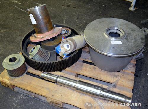 Used Fryma CoBall Annular Gap Bead Mill, Model MS-50. 316 Stainless steel product contact areas. Jacketed bowl, grinding volume 8 liter (2.11 gallon). Jacket rated 3 bar (43.5 psi). Approximate throu...