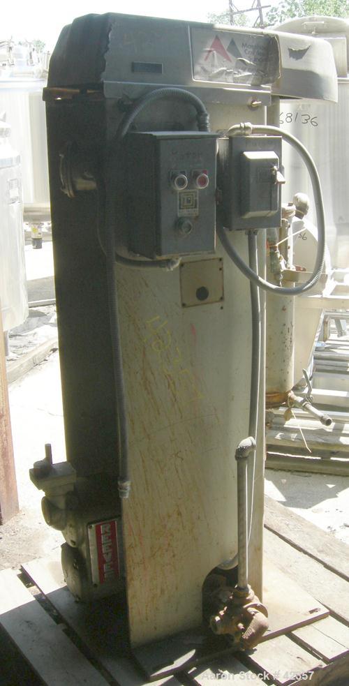 USED: Morehouse-Cowles model 5-5 sand mill, 5 gallon capacity. 7-1/2 hp XP belt drive. 230/460V/1750 rpm. Viking HL-32 feed pump. 1 hp varispeed drive XP. 25.1:1 ratio output. 1978 vintage.