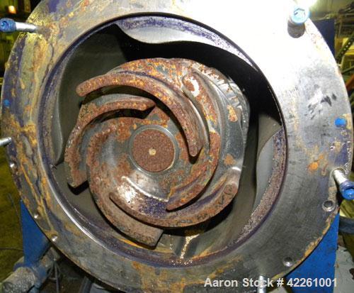 Used Morehose Cowles Zinger Horizontal Media Mill, Model LV-40F, 304 Stainless Steel. Approximately 11" diameter x 28" long stainless steel jacketed telescoping chamber, 10 gallon empty volume. Carbo...