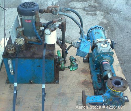 Used Morehose Cowles Zinger Horizontal Media Mill, Model LV-40F, 304 Stainless Steel. Approximately 11" diameter x 28" long stainless steel jacketed telescoping chamber, 10 gallon empty volume. Carbo...