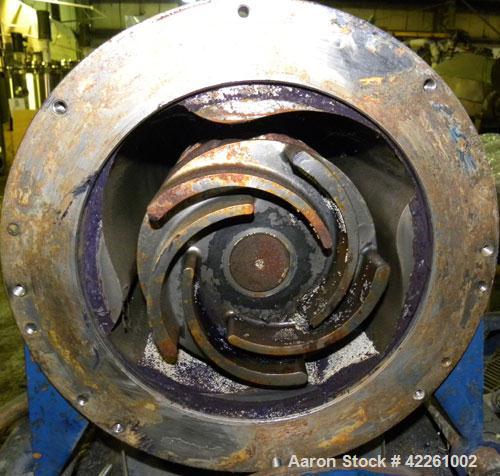 Used Morehose Cowles Zinger Horizontal Media Mill, Model LV-40F, 304 Stainless Steel. Approximately 11" diameter x 28" long stainless steel jacketed telescoping chamber, 10 gallon empty volume. Carbo...