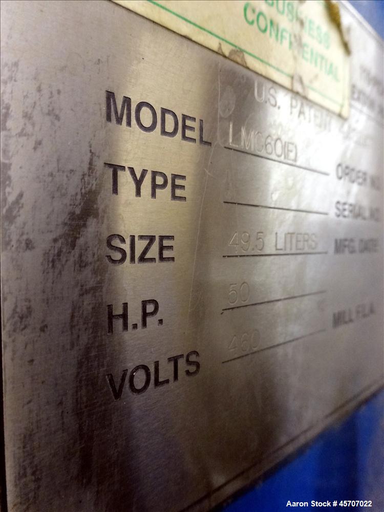 Used Netzsch Horizontal Media Mill, Model LMC60(E)