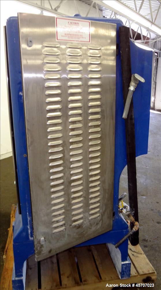 Used Netzsch Horizontal Media Mill, Model LMC60(E), Carbon Steel Jacketed Chamber, Porcelain Lined. Capacity 49.5 liters. Chamber approximately 11-3/4" diameter x 36" long with disc type agitator wit...