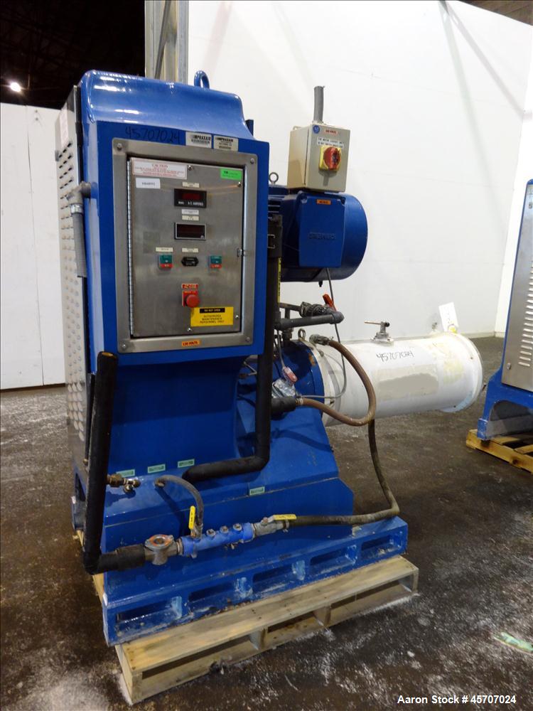 Used Netzsch Horizontal Media Mill, Model LMC60(E), Carbon Steel Jacketed Chamber, Porcelain Lined. Capacity 49.5 liters. Chamber approximately 11-3/4" diameter x 36" long with disc type agitator wit...