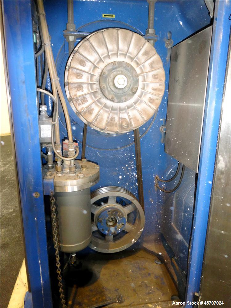 Used Netzsch Horizontal Media Mill, Model LMC60(E), Carbon Steel Jacketed Chamber, Porcelain Lined. Capacity 49.5 liters. Chamber approximately 11-3/4" diameter x 36" long with disc type agitator wit...