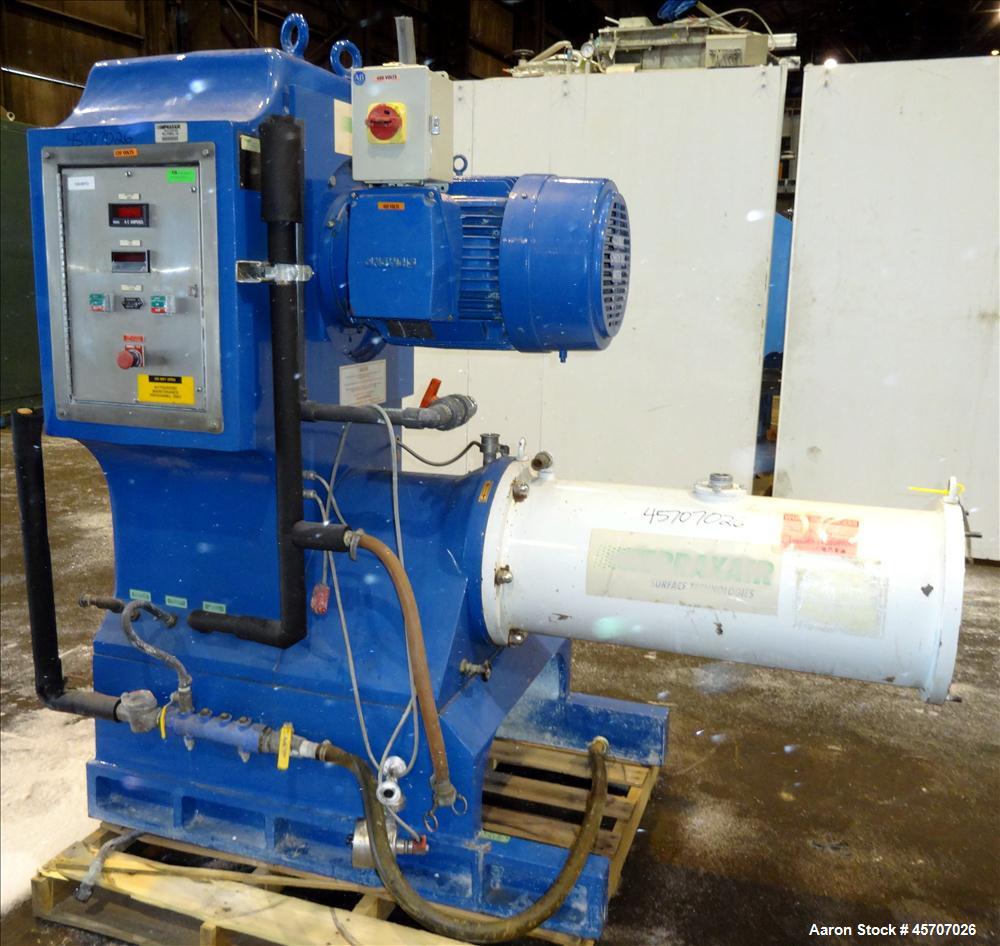 Used Netzsch Horizontal Media Mill, Model LMC60(E), Carbon Steel Jacketed Chamber, Porcelain Lined. Capacity 49.5 liters. Chamber approximately 11-3/4" diameter x 36" long with no discs, no side cham...