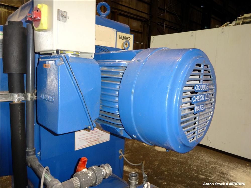 Used Netzsch Horizontal Media Mill, Model LMC60(E), Carbon Steel Jacketed Chamber, Porcelain Lined. Capacity 49.5 liters. Chamber approximately 11-3/4" diameter x 36" long with no discs, no side cham...