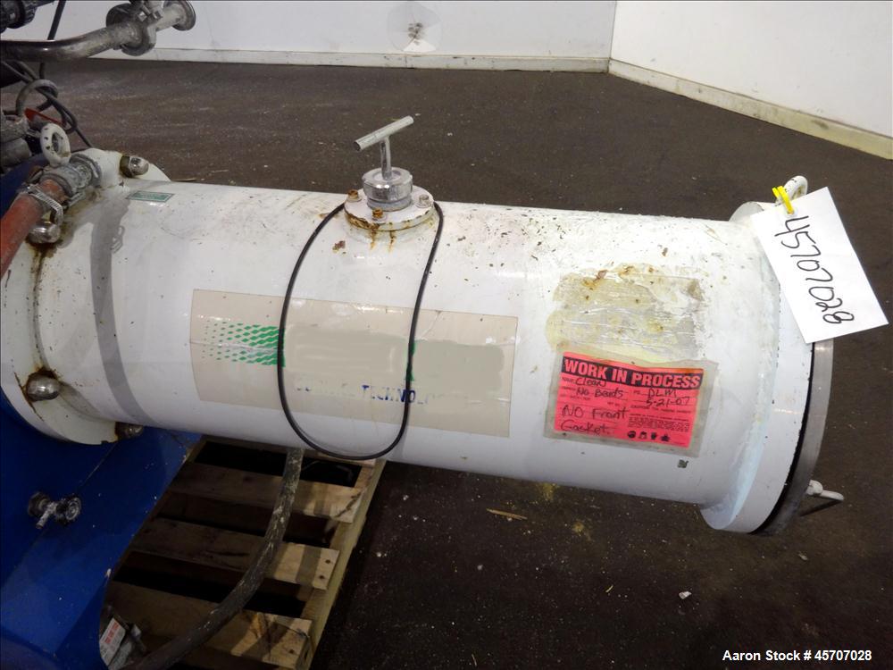 Used Netzsch Horizontal Media Mill, Model LMC60(E), Carbon Steel Jacketed Chamber, Porcelain Lined. Capacity 49.5 liters. Chamber approximately 11-3/4" diameter x 36" long with disc type agitator wit...