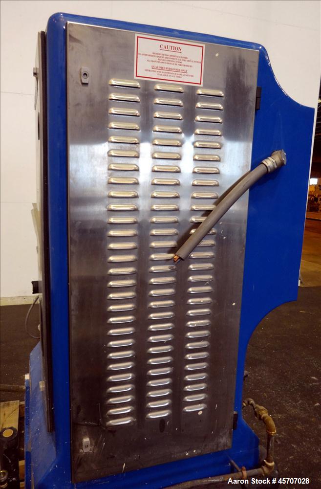 Used Netzsch Horizontal Media Mill, Model LMC60(E), Carbon Steel Jacketed Chamber, Porcelain Lined. Capacity 49.5 liters. Chamber approximately 11-3/4" diameter x 36" long with disc type agitator wit...