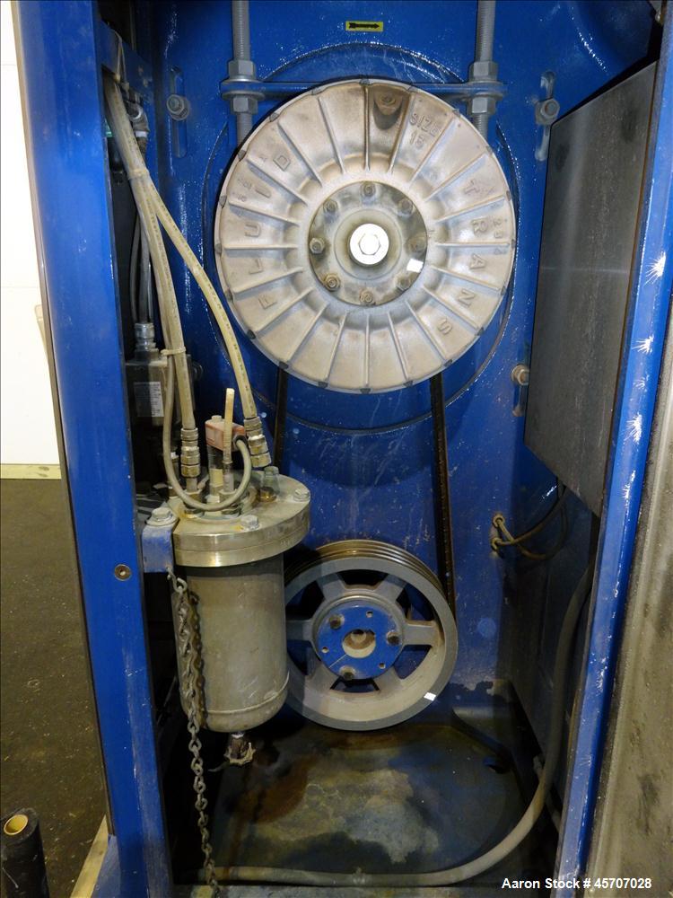 Used Netzsch Horizontal Media Mill, Model LMC60(E), Carbon Steel Jacketed Chamber, Porcelain Lined. Capacity 49.5 liters. Chamber approximately 11-3/4" diameter x 36" long with disc type agitator wit...