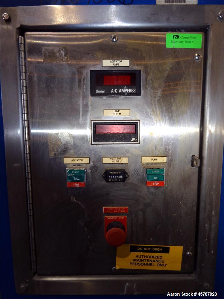 Used Netzsch Horizontal Media Mill, Model LMC60(E), Carbon Steel Jacketed Chamber, Porcelain Lined. Capacity 49.5 liters. Chamber approximately 11-3/4" diameter x 36" long with disc type agitator wit...