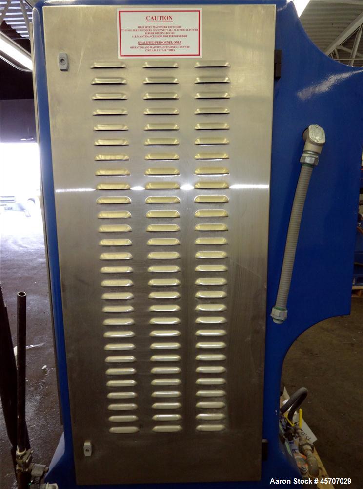 Used Netzsch Horizontal Media Mill, Model LMC60(E), Carbon Steel Jacketed Chamber, Porcelain Lined. Capacity 49.5 liters. Chamber approximately 11-3/4" diameter x 36" long with disc type agitator wit...