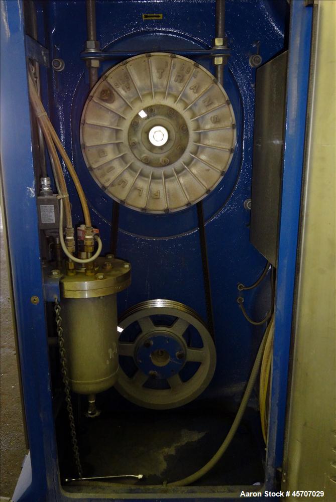 Used Netzsch Horizontal Media Mill, Model LMC60(E), Carbon Steel Jacketed Chamber, Porcelain Lined. Capacity 49.5 liters. Chamber approximately 11-3/4" diameter x 36" long with disc type agitator wit...