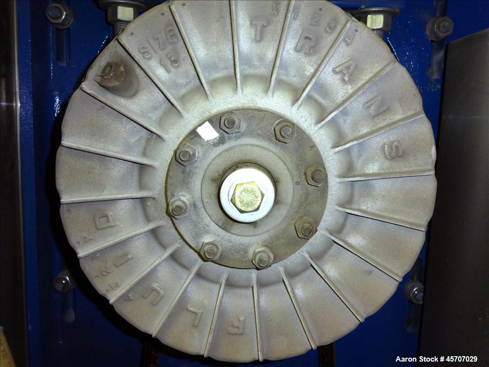 Used Netzsch Horizontal Media Mill, Model LMC60(E), Carbon Steel Jacketed Chamber, Porcelain Lined. Capacity 49.5 liters. Chamber approximately 11-3/4" diameter x 36" long with disc type agitator wit...