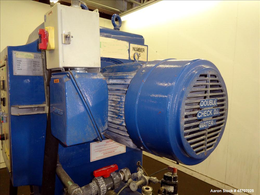 Used Netzsch Horizontal Media Mill, Model LMC60(X), Carbon Steel Jacketed Chamber, Porcelain Lined. Capacity 49.5 liters. Chamber approximately 11-3/4" diameter x 36" long with disc type agitator wit...