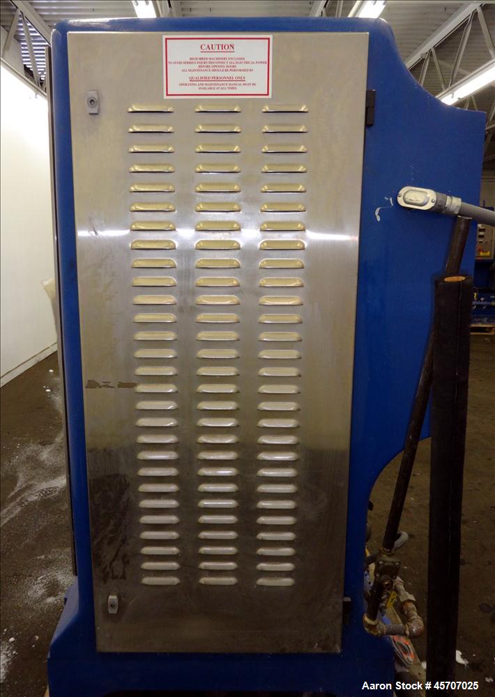 Used Netzsch Horizontal Media Mill, Model LMC60(X), Carbon Steel Jacketed Chamber, Porcelain Lined. Capacity 49.5 liters. Chamber approximately 11-3/4" diameter x 36" long with disc type agitator wit...