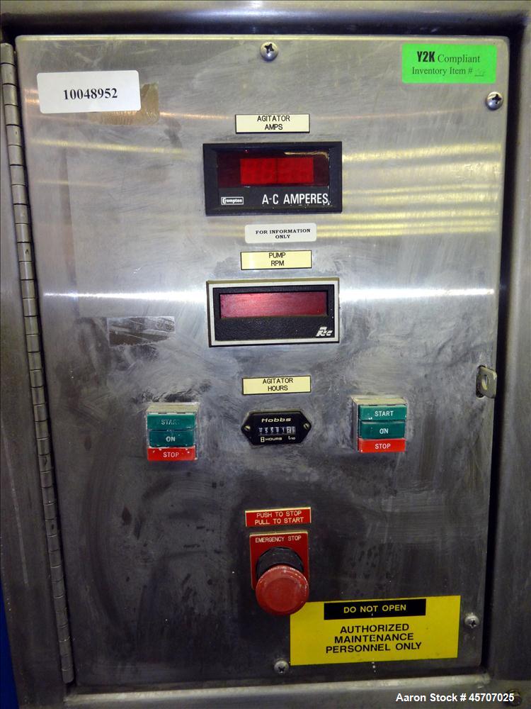 Used Netzsch Horizontal Media Mill, Model LMC60(X), Carbon Steel Jacketed Chamber, Porcelain Lined. Capacity 49.5 liters. Chamber approximately 11-3/4" diameter x 36" long with disc type agitator wit...