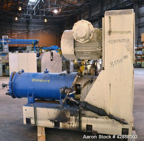 Used Netzsch Horizontal Media Mill, Model LME-200K, Type 574.77.08, Carbon Steel. Jacketed chamber capacity 59.9 gallon (227 liter). Throughput approximately 200-2000 liters per hour. Chamber approxi...