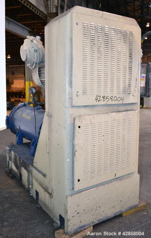 Used Netzsch Horizontal Media Mill, Model LME-200K, Type 574.77.08, Carbon Steel. Jacketed chamber capacity 59.9 gallon (227 liter). Throughput approximately 200-2000 liters per hour. Chamber approxi...