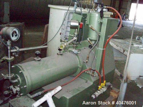 Used Netzsch Mill, model LME-20 with dynamic cartridge. The mill has been completely rebuilt by Netzsch and has no run time since the rebuild.