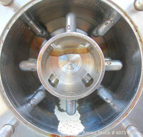 Used Netzsch Horizontal Media Mill, model LME1/LMJ05, type 574.01/506.01. Chrome lined chamber with stationary pins, approximately 3 7/8" diameter x 5" long, Hastelloy D jacket. 1.7/ .5 liter capacit...