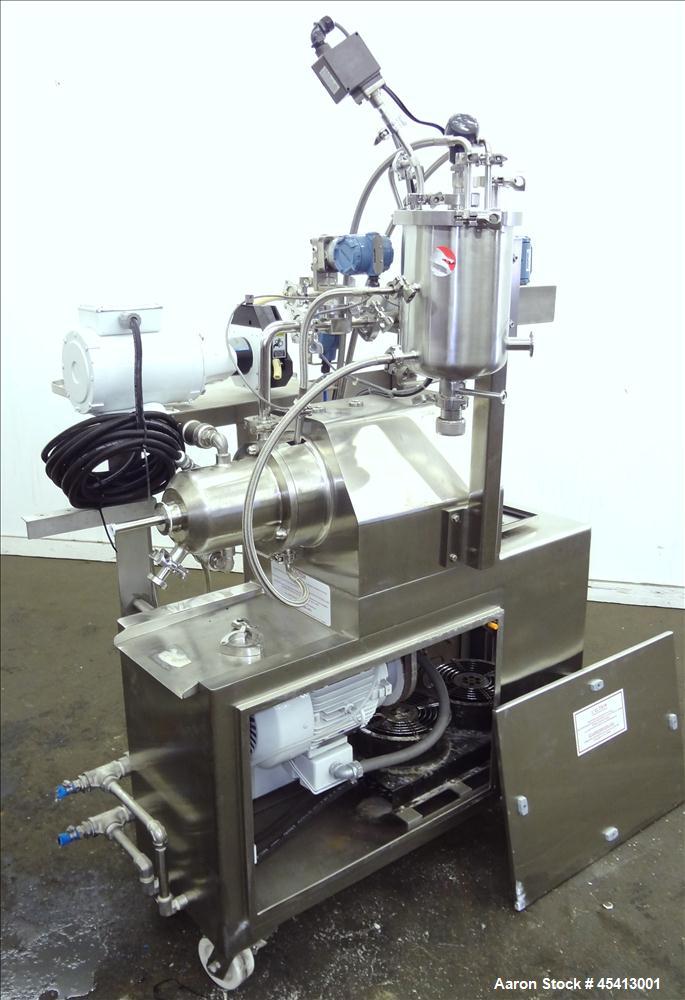 Used Stainless Steel Netzsch Small Horizontal Media Mill, Model LME4 / LMZ2