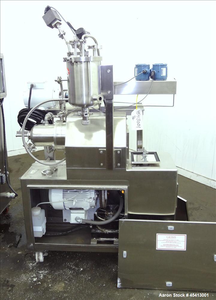 Used Stainless Steel Netzsch Small Horizontal Media Mill, Model LME4 / LMZ2