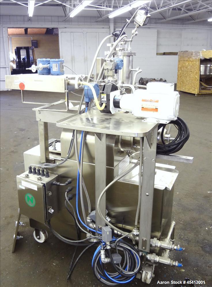 Used Stainless Steel Netzsch Small Horizontal Media Mill, Model LME4 / LMZ2