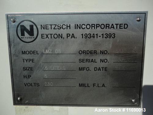 Used- Netzsch Pilot Horizontal Media Mill, Model LMZ-05.