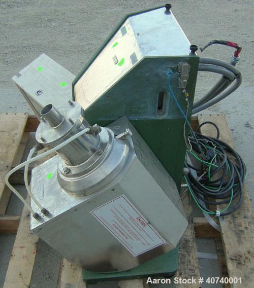 Used Netzsch Labstar Media Mill, Model LS-1, Type 993-06, .6 Liter Capacity.  Approximate 3 3/4" diameter, 316 stainless steel, chamber x approximately 4 11/16" deep.  1 1/2" inlet/outlet.  316 stain...