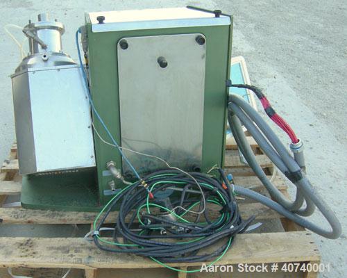 Used Netzsch Labstar Media Mill, Model LS-1, Type 993-06, .6 Liter Capacity.  Approximate 3 3/4" diameter, 316 stainless steel, chamber x approximately 4 11/16" deep.  1 1/2" inlet/outlet.  316 stain...