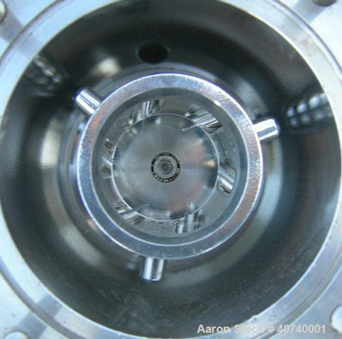 Used Netzsch Labstar Media Mill, Model LS-1, Type 993-06, .6 Liter Capacity.  Approximate 3 3/4" diameter, 316 stainless steel, chamber x approximately 4 11/16" deep.  1 1/2" inlet/outlet.  316 stain...