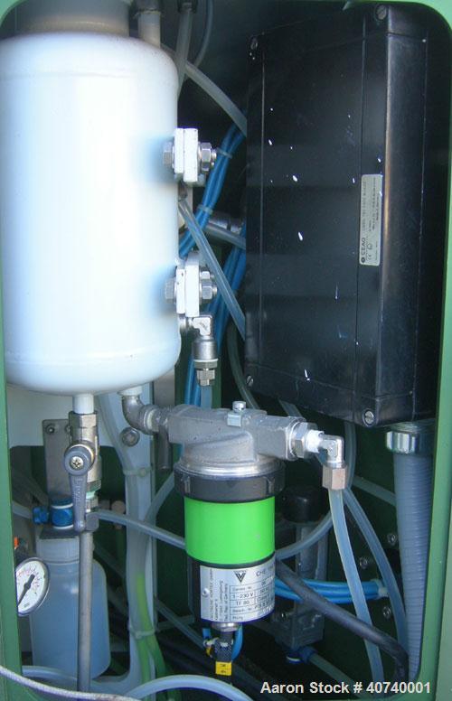 Used Netzsch Labstar Media Mill, Model LS-1, Type 993-06, .6 Liter Capacity.  Approximate 3 3/4" diameter, 316 stainless steel, chamber x approximately 4 11/16" deep.  1 1/2" inlet/outlet.  316 stain...