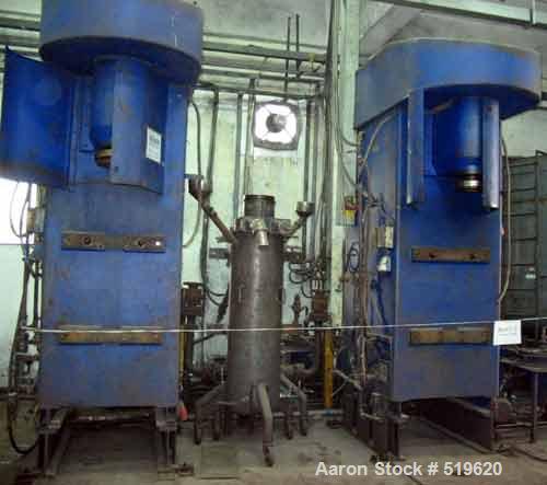 USED: Netzsch attrition mill, model RM100F, 100 liter capacity,vertical design, peg/counter-peg system, enclosed design, fullyheatable. With controls. Approximately 75 hp.