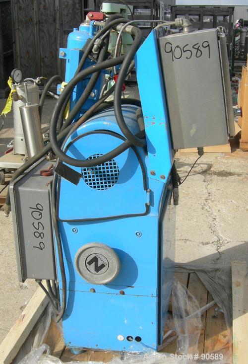 USED:Netzsch Mill, type 5740.4, model LMC-4DCMS, capacity 4.15 liters.304 stainless steel construction.6" diameter barrel.Driven by a 5 hp, 3/60/230/460 volt, 1730 rpm varispeed motor.Control panel u...