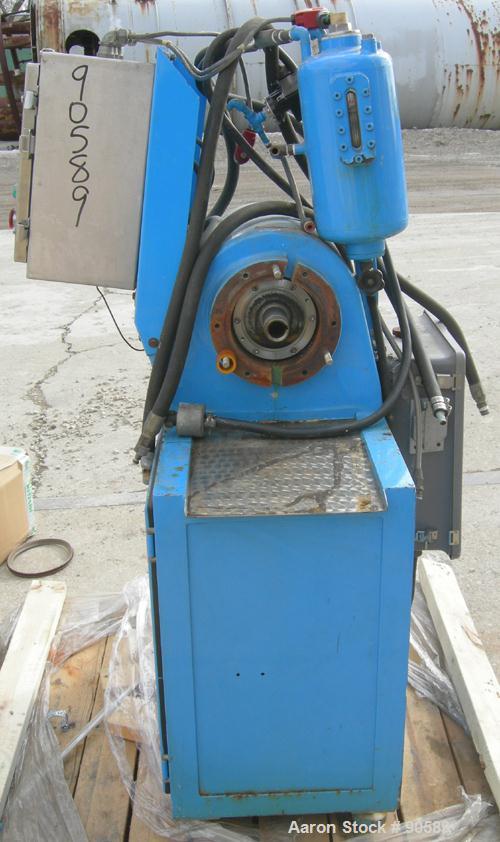USED:Netzsch Mill, type 5740.4, model LMC-4DCMS, capacity 4.15 liters.304 stainless steel construction.6" diameter barrel.Driven by a 5 hp, 3/60/230/460 volt, 1730 rpm varispeed motor.Control panel u...