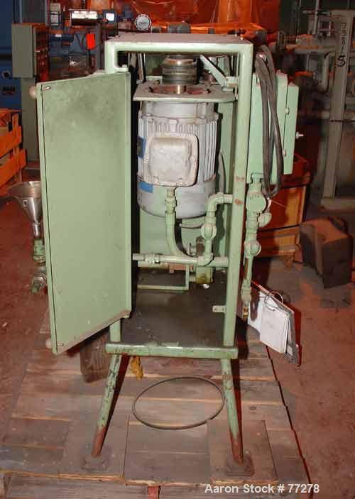 Used- Premier Sand Mill, Model 2-RS. Carbon steel jacket, stainless steel construction on product contact parts. Chamber 8-1...
