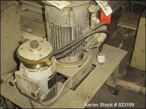 USED: 4" Premier colloid mill, type 4UB7, model KCD, stainless steel construction. Complete on stand with 7-1/2 hp motor drive, 3/60/230-460 volt.